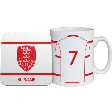 Personalised Hull Kingston Rovers Shirt Mug & Coaster Set