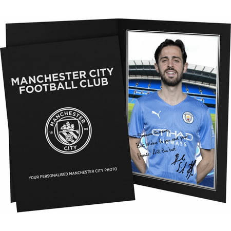 Personalised Manchester City FC Bernardo Autograph Player Photo Folder