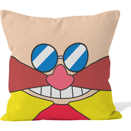 Personalised Eggman / Dr Robotnik Face - Classic Sonic Cushion - 45x45cm