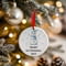 Personalised Blue Christmas Snowman Ceramic Hanging Tree Decoration - 7cm