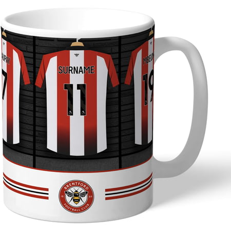 Personalised Brentford FC Dressing Room Shirts Mug