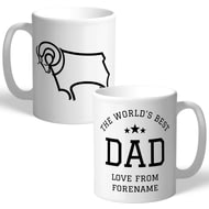 Personalised Derby County FC World's Best Dad Mug