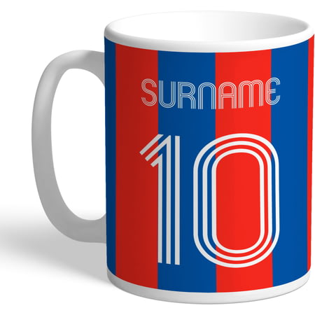 Personalised Crystal Palace FC Retro Shirt Mug