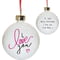Personalised I Love You Christmas Tree Ceramic Bauble