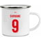 Personalised Liverpool FC Back Of Shirt Enamel Camping Mug