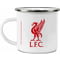 Personalised Liverpool FC Back Of Shirt Enamel Camping Mug