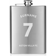 Personalised Aston Villa FC Shirt Hip Flask