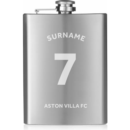 Personalised Aston Villa FC Shirt Hip Flask