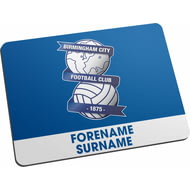 Personalised Birmingham City Bold Crest Mouse Mat