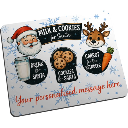 Personalised Christmas Eve Treats For Santa And Rudolph Board - Milk And Cookies