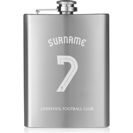 Personalised Liverpool FC Shirt Hip Flask