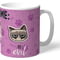 Personalised Grumpy Cat Emoji - Three Wise Cats Mug Pink