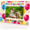 Personalised Balloons And A Happy Birthday Banner 6x4" Wooden Landscape Photo Frame