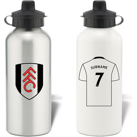 Personalised Fulham FC Aluminium Sports Water Bottle