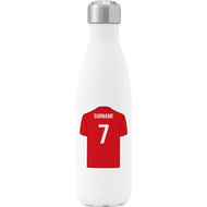Personalised Liverpool Shirt Insulated Water Bottle - 500ml - White