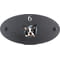 Personalised Boston Terrier Dog Motif Oval Slate House Sign Plaque 25x13cm