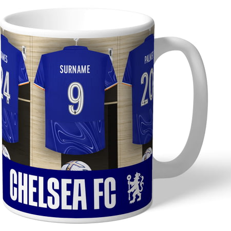 Personalised Chelsea FC Dressing Room Shirts Mug