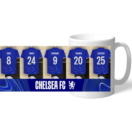 Personalised Chelsea FC Dressing Room Shirts Mug from Go ...