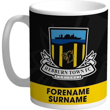 Personalised Hebburn Town FC Bold Crest Mug