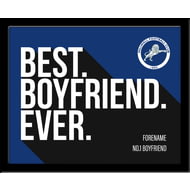 Personalised Millwall FC Best Boyfriend Ever 10x8 Photo Framed