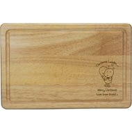 Personalised Chilli & Bubble's Christmas Cuddles Rectangle Wooden Chopping Board