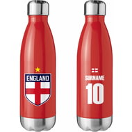 Personalised England World Cup Red Insulated Water Bottle