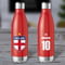 Personalised England World Cup Red Insulated Water Bottle