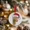 Personalised Gingerbread Initial Letter Christmas Ceramic Hanging Tree Decoration - 7cm