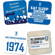 Personalised Sheffield Wednesday FC Coasters