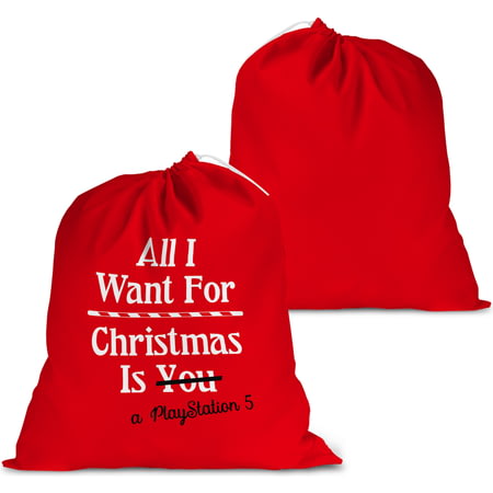 Personalised All I Want For Christmas Santa Sack