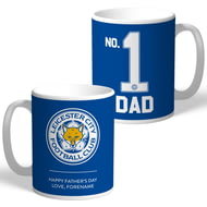 Personalised Leicester City FC No.1 Dad Fathers Day Mug