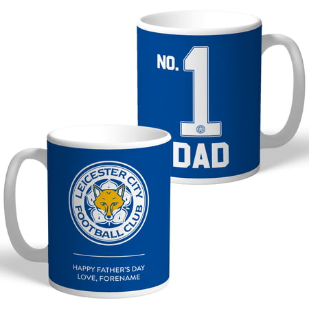 Personalised Leicester City FC No.1 Dad Fathers Day Mug