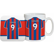 Personalised Crystal Palace FC Shirt Mug & Coaster Set