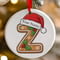 Personalised Gingerbread Initial Letter Christmas Ceramic Hanging Tree Decoration - 7cm