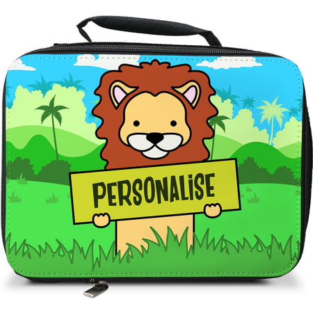 Personalised Kids Lion Insulated Lunch Bag