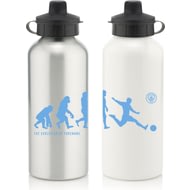 Personalised Manchester City FC Player Evolution Aluminium Sports Water Bottle