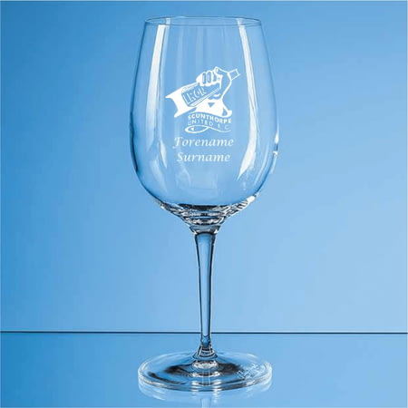 Personalised Scunthorpe United FC Crest 480ml Wine Glass
