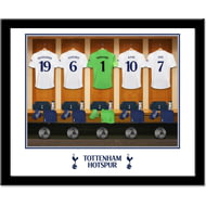 Personalised Tottenham Hotspur FC Goalkeeper Dressing Room Shirts Framed Print