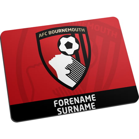 Personalised AFC Bournemouth Bold Crest Mouse Mat