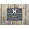 Personalised Butterfly Motif Slate Plaque/Sign With Wall Fixings - 25x20cm - Garden, Shed, House