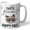 Personalised Grumpy Cat Emoji - Happy Face Mug Grey