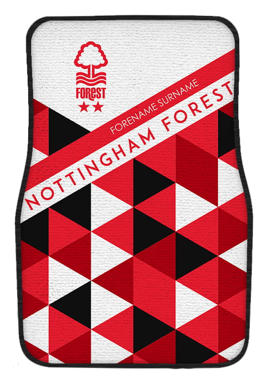 Personalised Nottingham Forest FC Patterned Front Car Mats from Go Find A Gift
