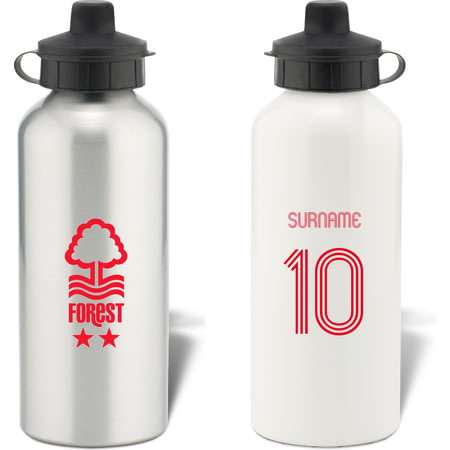 Personalised Nottingham Forest FC Retro Shirt Aluminium Sports Water Bottle