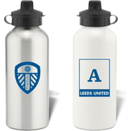 Personalised Leeds United FC Monogram Aluminium Water Bottle