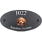 Personalised Poodle Dog Motif Oval Slate House Sign Plaque 25x13cm
