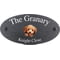 Personalised Poodle Dog Motif Oval Slate House Sign Plaque 25x13cm