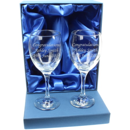 Personalised Engraved Pair of Wine Glasses