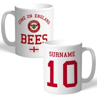 Personalised Brentford FC Come On England Mug