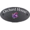 Personalised Lilac Flower Motif Oval Slate House Sign Plaque 25x13cm