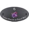 Personalised Lilac Flower Motif Oval Slate House Sign Plaque 25x13cm